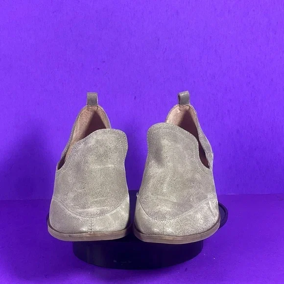 Lucky Brand Women's Titanium Leather Mallanzo Pointed-Toe Cutout Shooties Size 7 - Picture 2 of 8